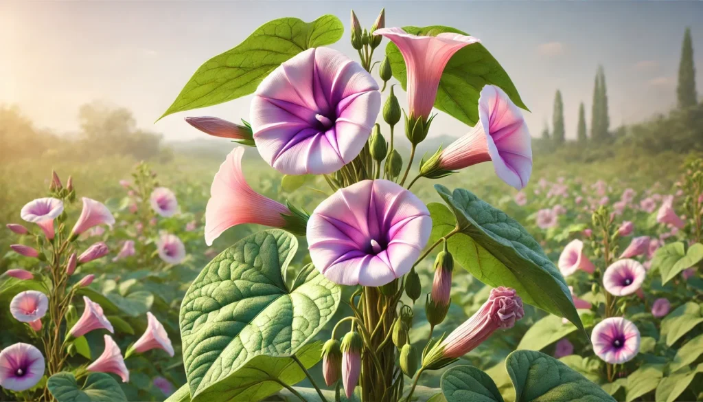 アサガオ似の花が咲くさつまいも