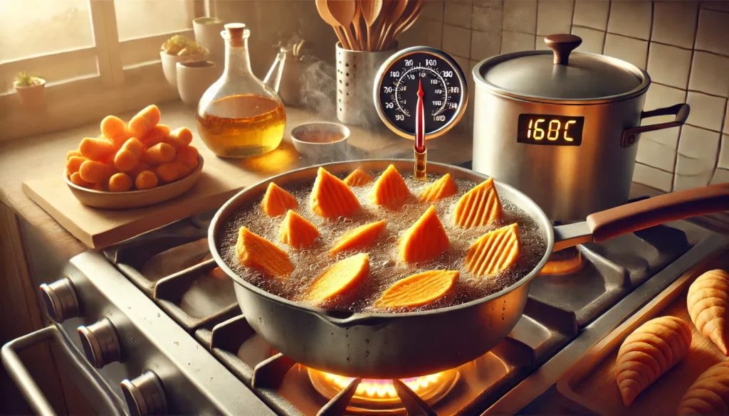 低温じっくり揚げの160℃と二度揚げの温度使い分け