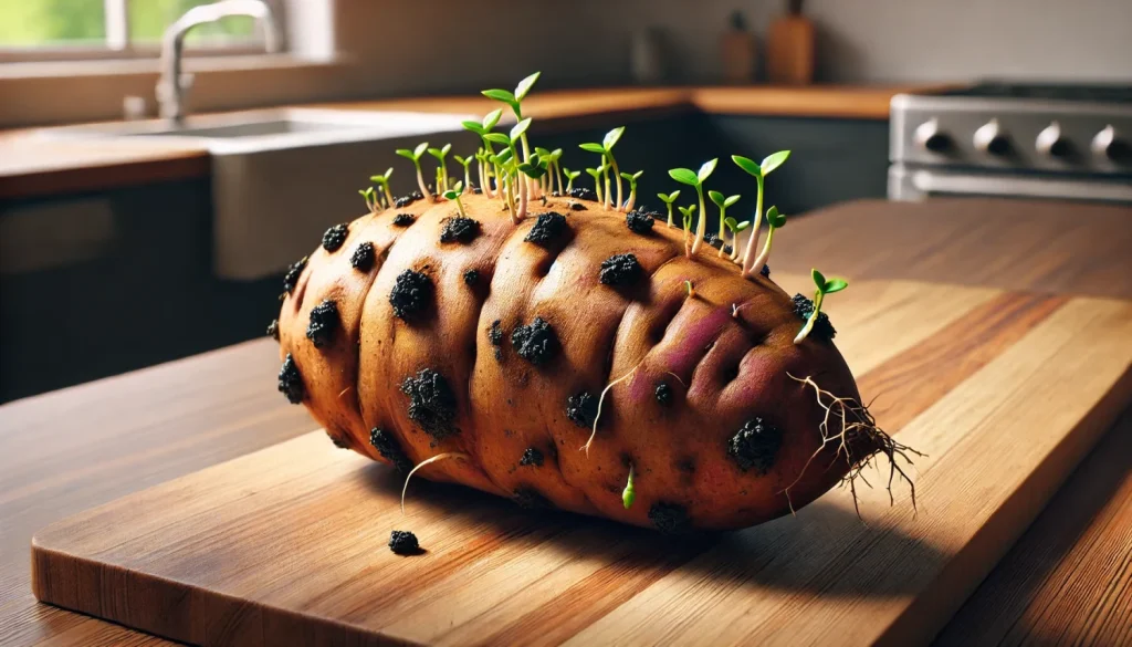 皮の黒い蜜や芽は食べても大丈夫？