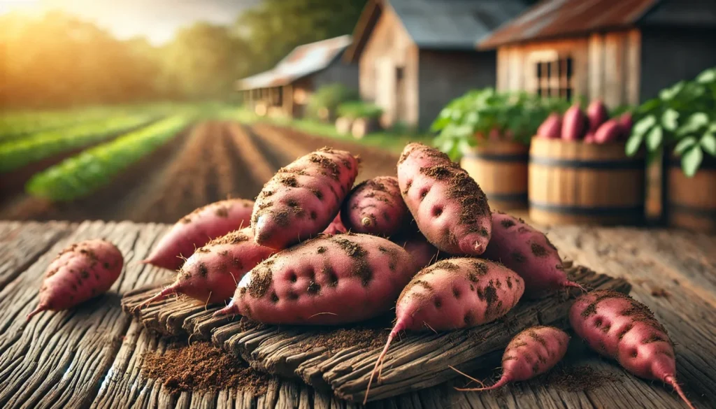 さつまいもを掘った後すぐ食べる