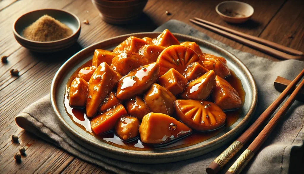 おかず｜鶏肉とさつまいもの甘辛炒め