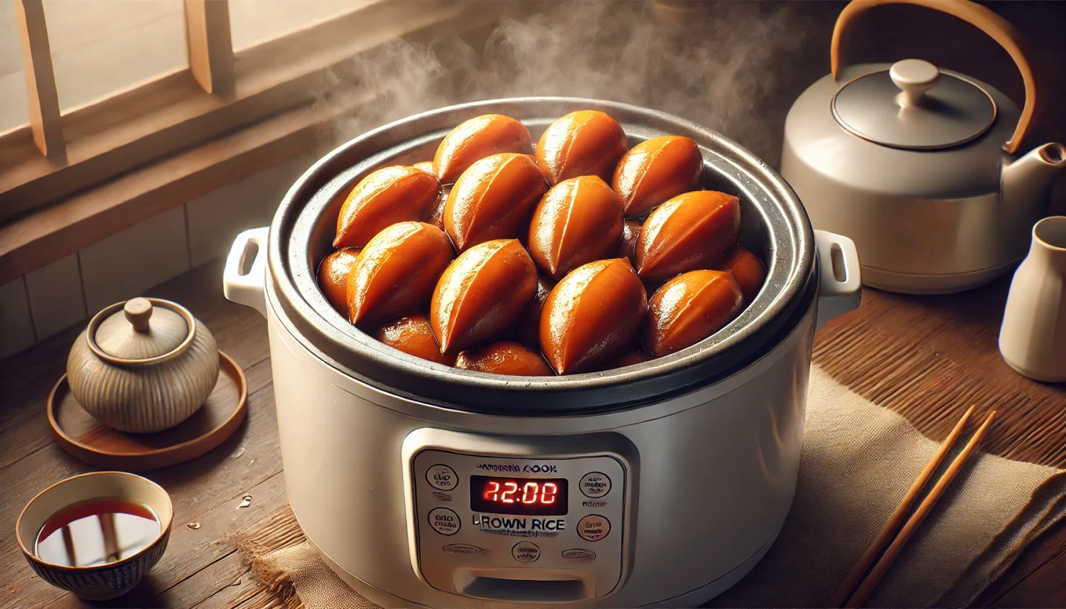 さつまいもの炊飯器と水の量！玄米モードでねっとり甘くする裏技