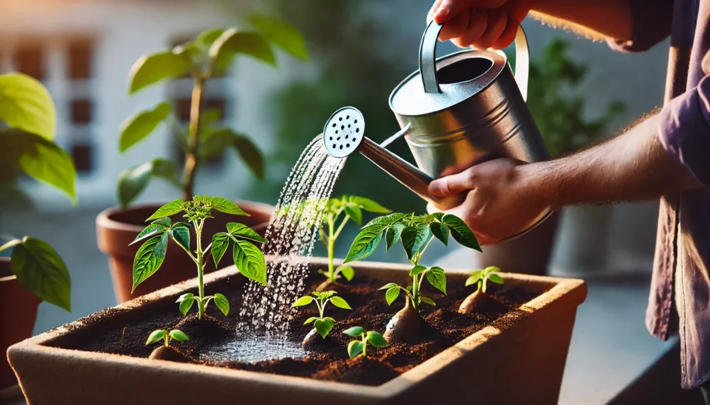 植え付け：植え付け後の水やりは最初の1週間が重要