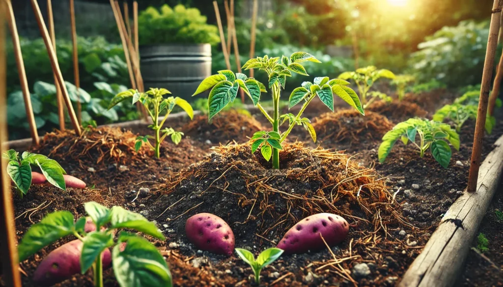 野菜栽培の後は無肥料が基本