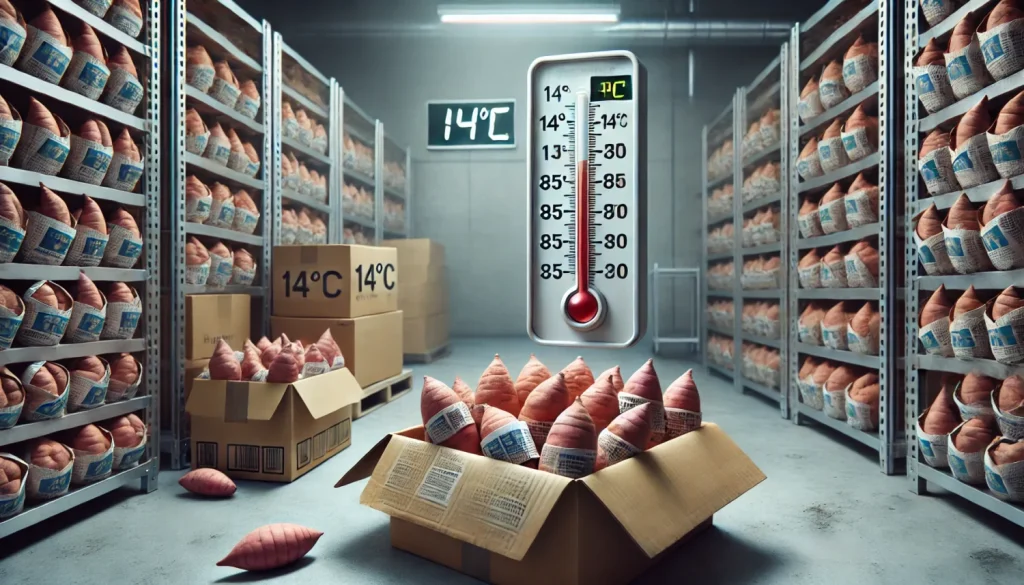 さつまいも熟成に最適な温度と湿度