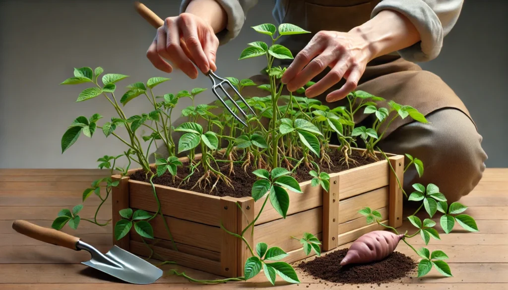 成長期：つる返しと増し土で収穫量を増やすコツ