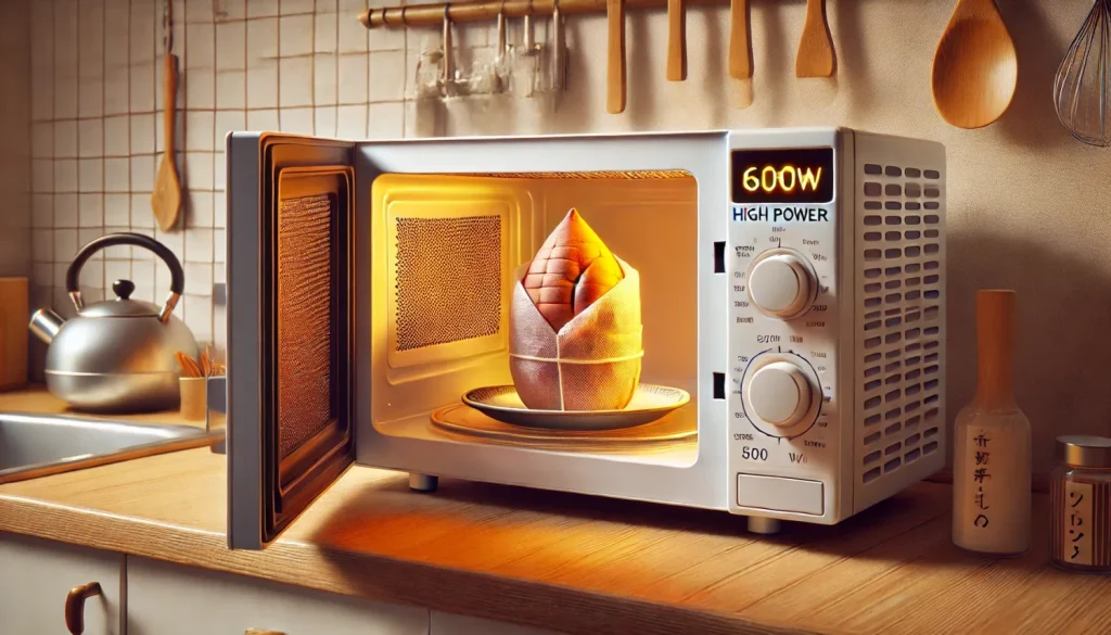 まずは高出力（600W／500W）で温度を上げる