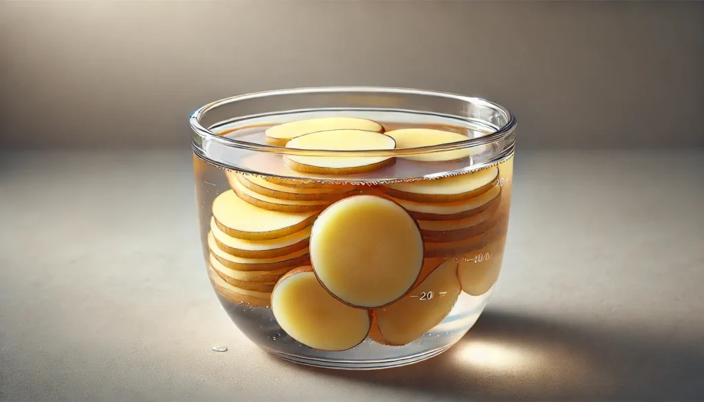 切った後は水や酢水にさらす