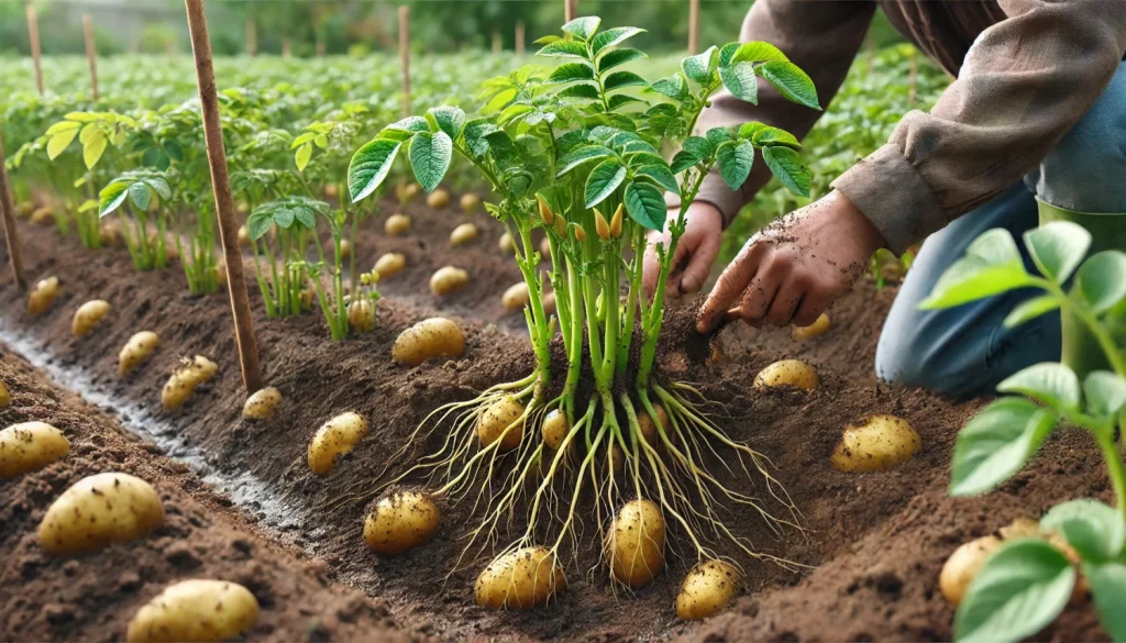 芽かきや土寄せと深さの関係