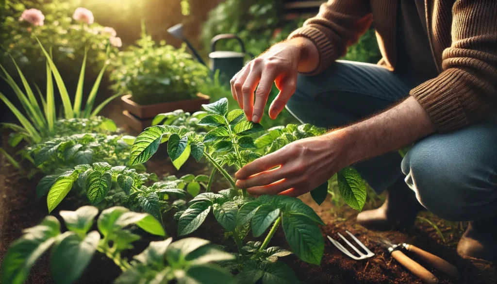 じゃがいもの病気と葉っぱの観察