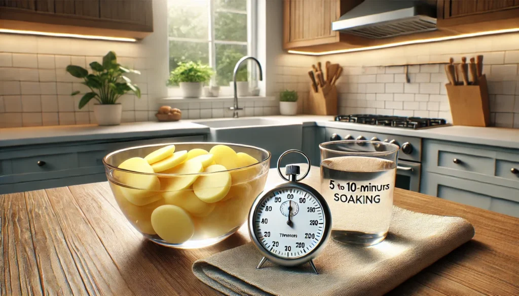 基本の時間:5分から10分水にさらす