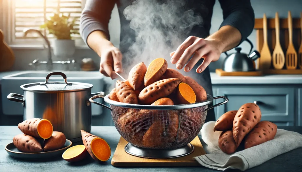 茹でたさつまいもの正しい冷凍法