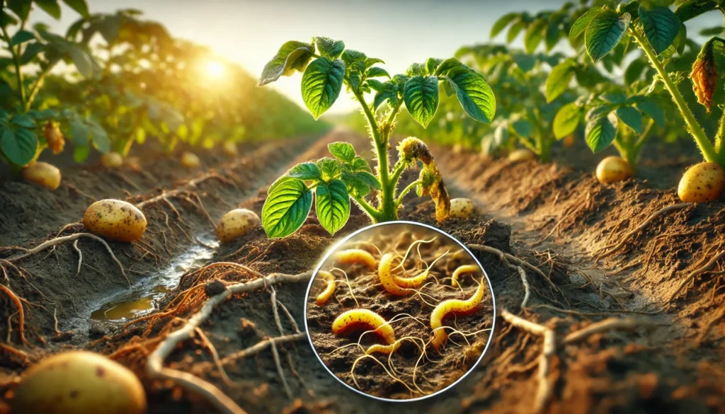 土壌に被害を及ぼすジャガイモシストセンチュウ