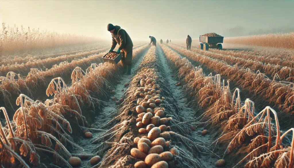 秋植えは霜の前に収穫を