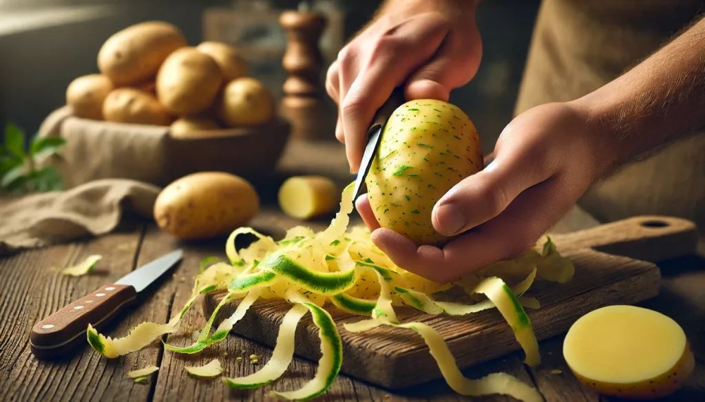 新じゃがが緑がかった時の対処法