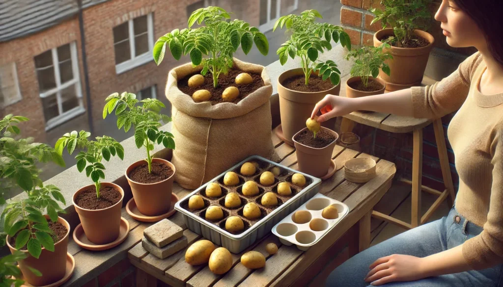 プランターや袋栽培で種芋を腐らせない水の管理術