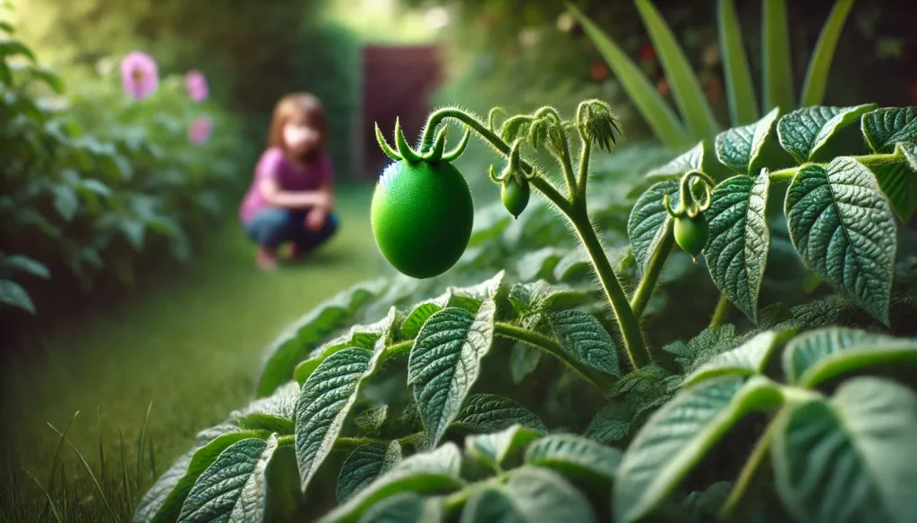花が咲いた後の「緑色の実」は絶対に食べないで