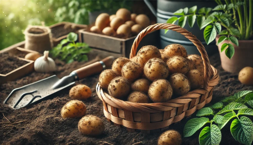 家庭菜園の小さい芋は特に注意